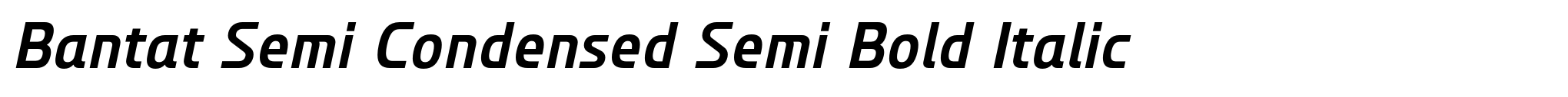 Bantat Semi Condensed Semi Bold Italic image
